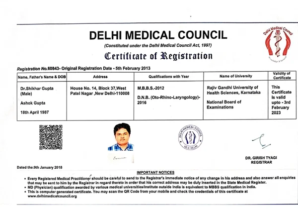 Certificates